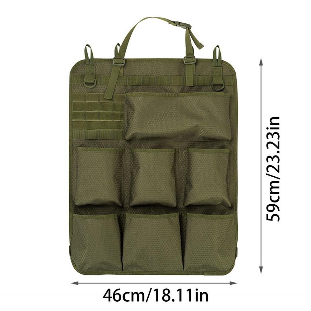 

Car Back Seat Organizer Automotive Seat Back Organizers 8 Storage Pocket Design 900D Oxford Kick Protector For SUV Truck Bed