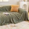 Sofa Cover Anti-cat Scratch Winter New Plush High-grade Tea Green Universal Sofa Cover Full Cover