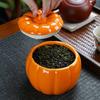 Halloween Decorations Ceramic Pumpkin Shaped Candy Jar Cookie Jar Thanksgiving Fall Home Decor Harvest Food Canisters Tea Cans