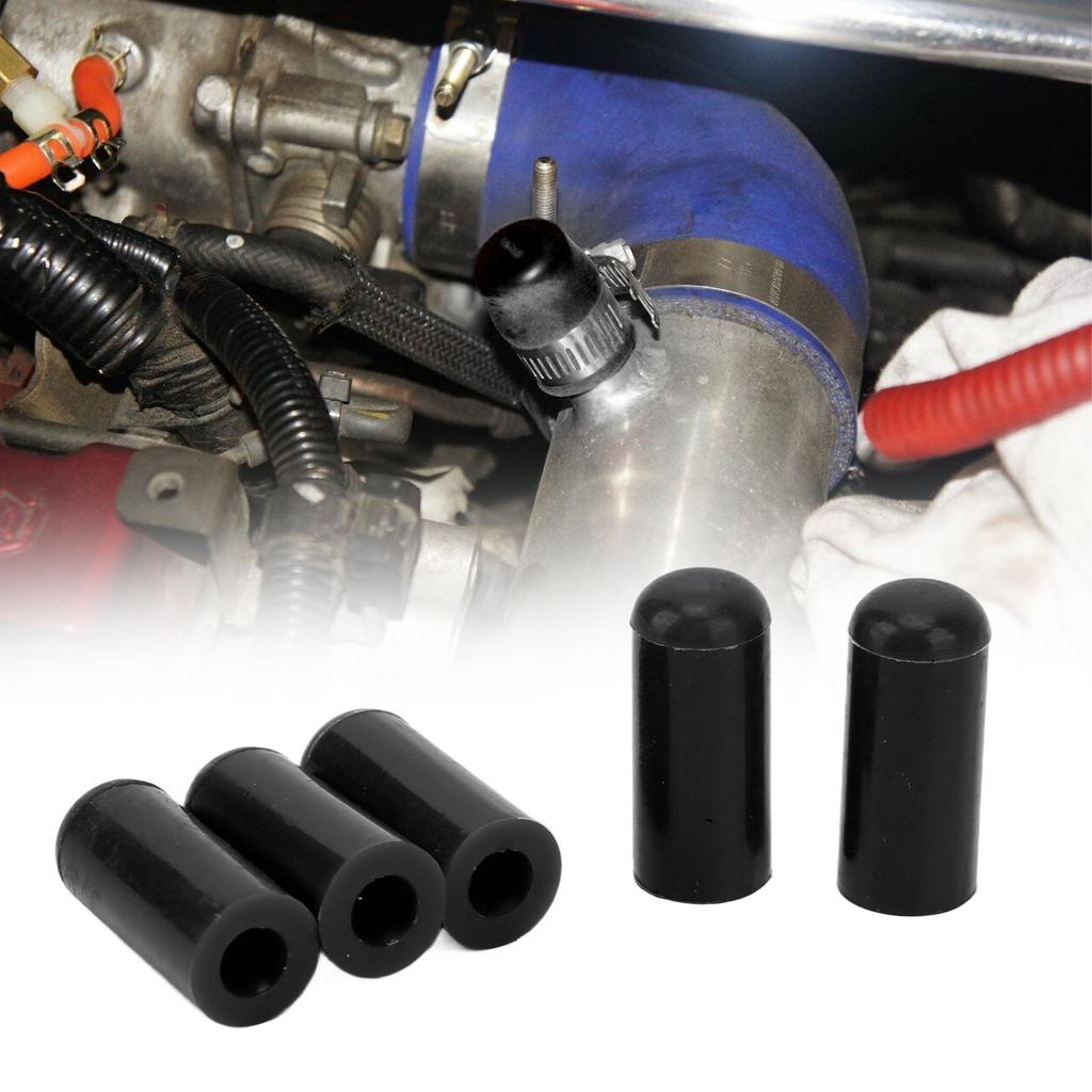 10PCS   Vacuum Hose End   4mm Heat Resistant Silicone Blanking   for BOV Pipe Line