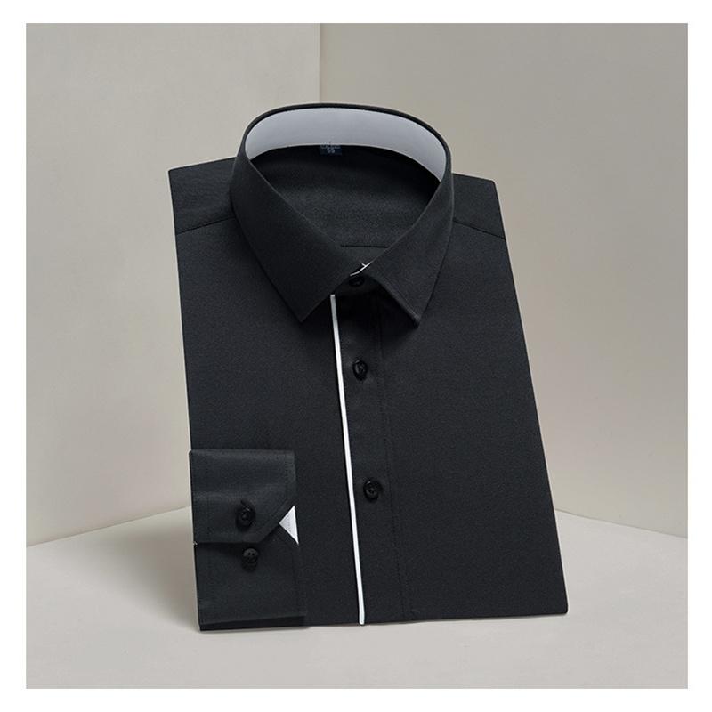Lässige Langarmhemden für Herrenmode, reguläre Passform, koreanische Hemden mit Knopfärmeln, Anzüge, Business, professionelle Oberteile, Arbeitskleidung