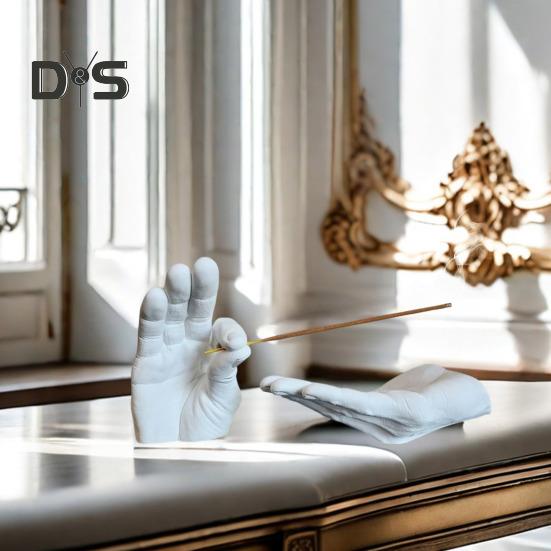 Hand Incense Stick Holder Ash Catcher Resin Gesture Incense Burner Home Office Meditation Yoga Relaxation Home Office Decoration Ornament