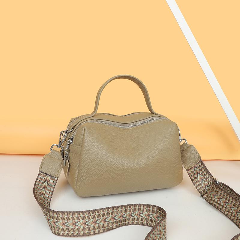 

Luxury Soft Genuine Leather Handbag Fashion Women Shoulder Messenger Bag Solid Color Cowhide Tote Fashion Female Crossbody Sac 23cm 12cm 15cm