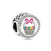 925 Silver Football Flower Ice Snow Round Beads Charm for Pendant Bracelet Necklace Jewelry Making DIY Gift