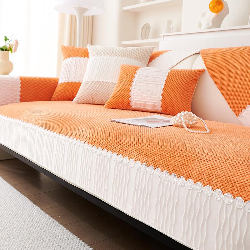 Simple Modern Corduroy Sofa Cover Sofa Cushion Four Seasons Backrest Towel Cover Cloth Non-Slip Seat Cushions
