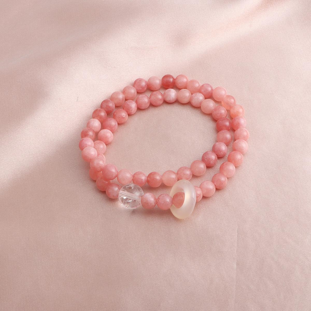 Bracelet Purple Too Emerald Green Ghost Gold Silk Jade Pink Crystal Double Ring Bracelet Girlfriend Pink Crystal Bracelet Cute