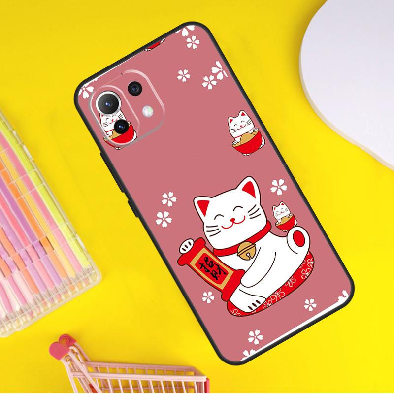 China cute lucky cat Cover For Xiaomi 14 Ultra 13 11T 12T 13T 14T Pro POCO X7 X6 Pro X3 X5 F3 F5 M6 F6 Pro Case