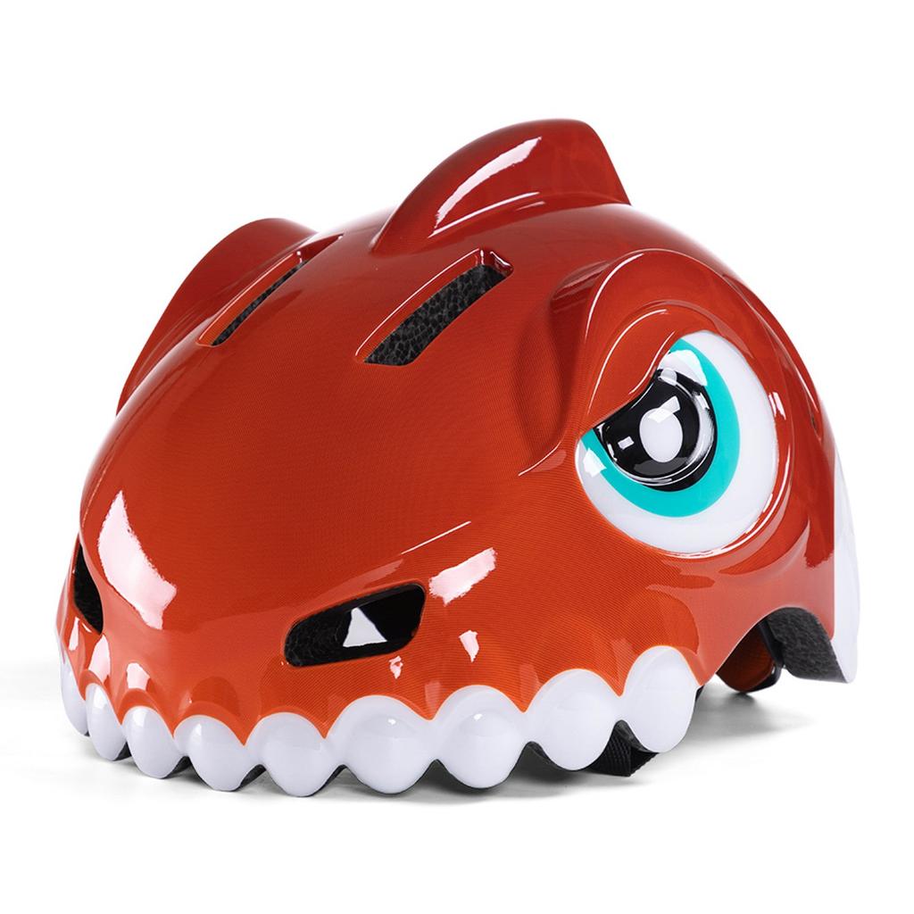 Children's bike helmet 52-56 cm - red dinosaur