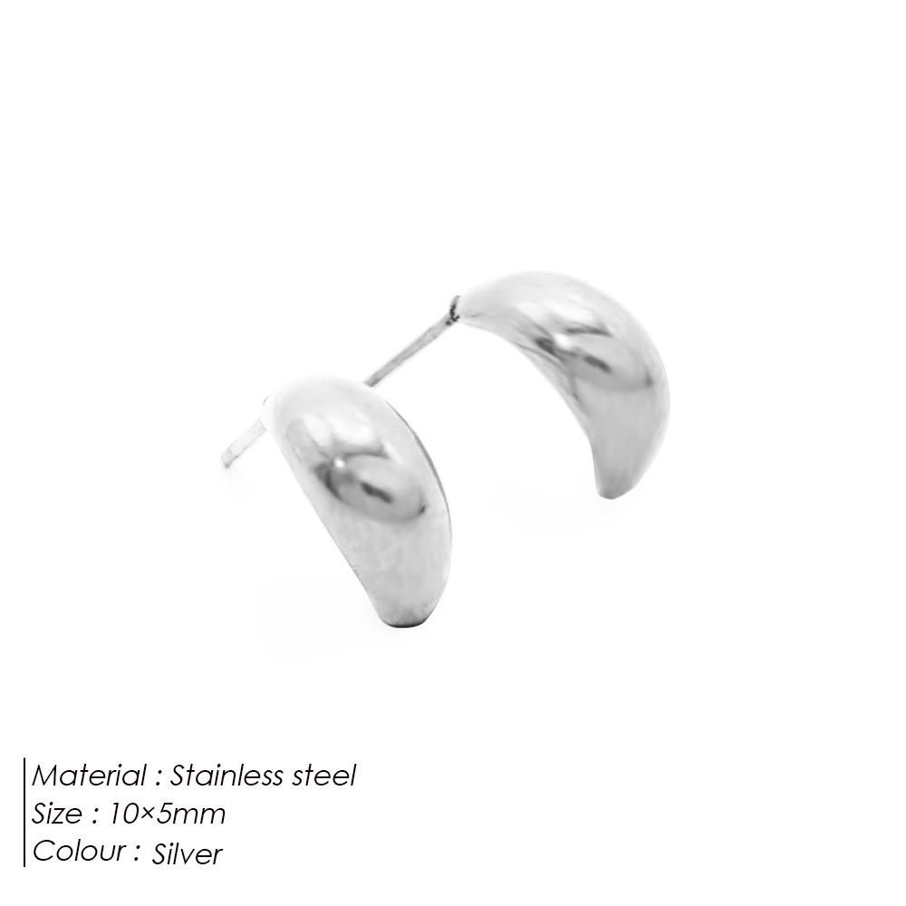 eManco 18K Gold Water Drop Titanium Steel Women's Geometric Earrings