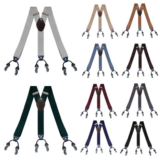 Hosenträger für Herren, verstellbar, mit Schnellverschluss, verschleißfest, rutschfest, mit robusten Clips, Mehrzweck-Hosenträger aus Polyester mit Y-Rücken für Herren