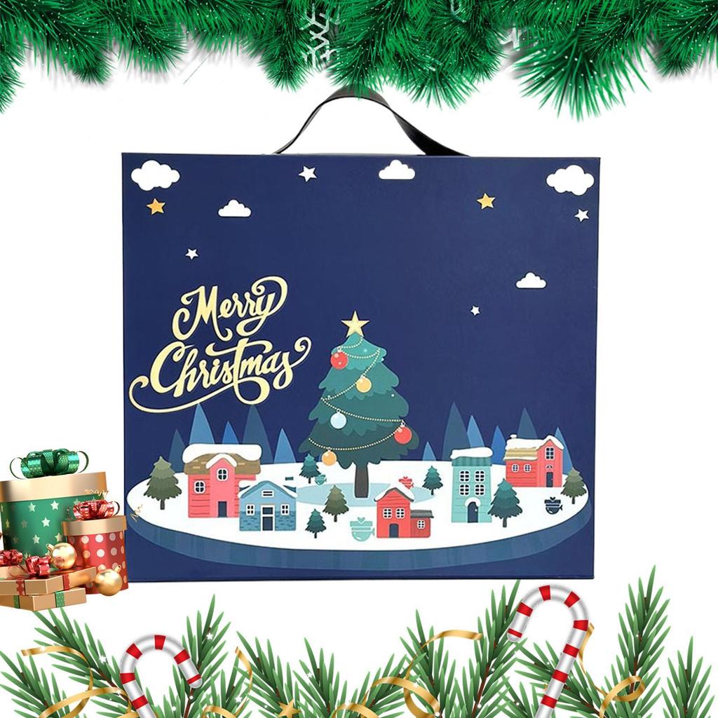 Weihnachtsüberraschung 24 Tage Countdown Geschenkbox Weihnachts-Countdown-Kalender Leere nachfüllbare Fächer für Teenager Kinder