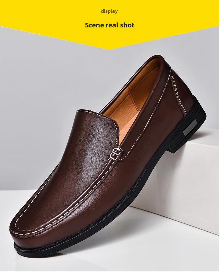 Herren Atmungsaktive Weiche Leder Slipper, Slip-On, Größen 37-46, Ideal für Mittelalte und Ältere
