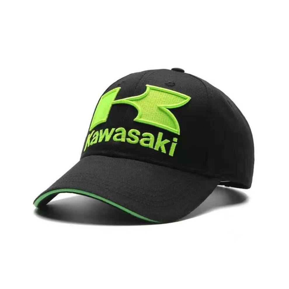 (Stil E) Herren Kawasaki Racing Baseballkappe Basecap Mütze Stretch Kappe Baumwolle Geschenk Mütze black