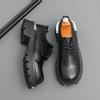 Men All Season Shoes Lace Up Leather Casual Comfortable Comfortable Wear For Daily Use Durable Material With Good Quality