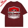Unisexs Classic Boxy Pickup Truck Pattern TShirt 100 Cotton Retro Red and White Car Design Casual Funny Clothing Vintage tops