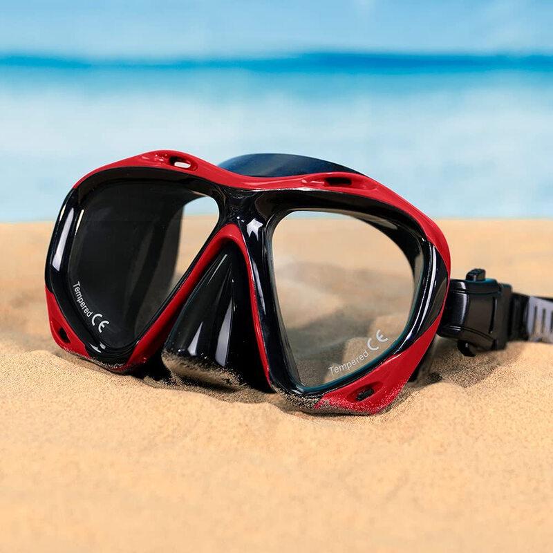 PULIAN Silicone HD Tempered Glass Diving & Snorkeling Goggles