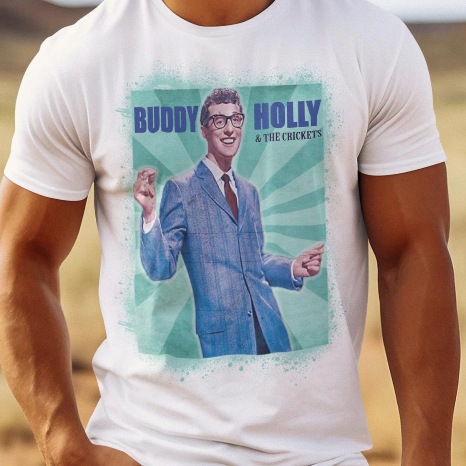 Buddy Holly & The Crickets 50s Rock T-Shirt (US) – Vintage Rockabilly USA Music Tee 3XL