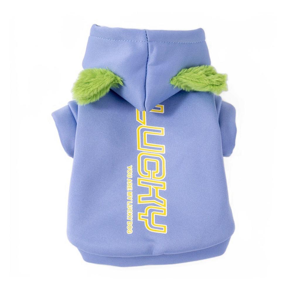 Letter Print Dog Hooded Sweatshirt Warm Pet Hoodie Fashion Dog Sweatshirt Clothes for Dogs Cats