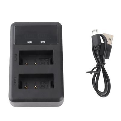 Camera Battery Charger USB Dual Battery Charger with Power Display for 200D II R10 RP 750D 800D 850D 77D 760D M3 M5 5V