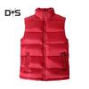 Men Waistcoat Stand Collar Sleeveless Vest Coat with Pockets Zipper Closure Warm Comfortable Down Waistcoat
