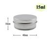 Wopanxye 15ml Silver Aluminum Refillable Cream 15g Cream Cosmetic Small Ointment Aluminum Aluminum Jar Cream Cosmetic Storage for Travel and Small Lip