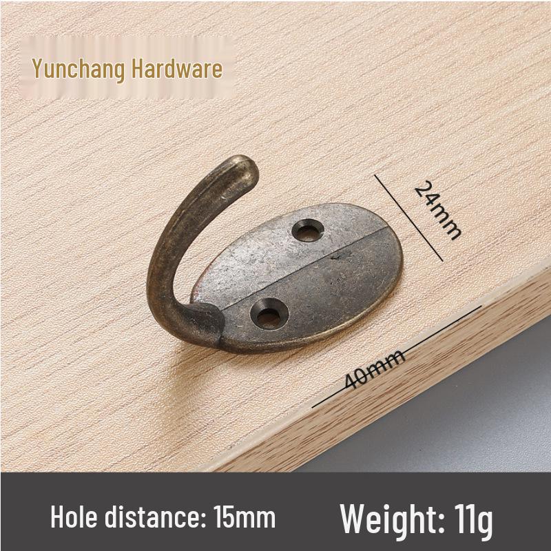 Vintage Legierung Wandmontierter Mantelhaken - Hinter-Tür, Wandbild, Einzeln, Dickes Design