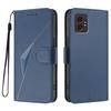 For Samsung Galaxy XCover7 Pro Case Triangle Imprint Leather Phone Cover with Lanyard