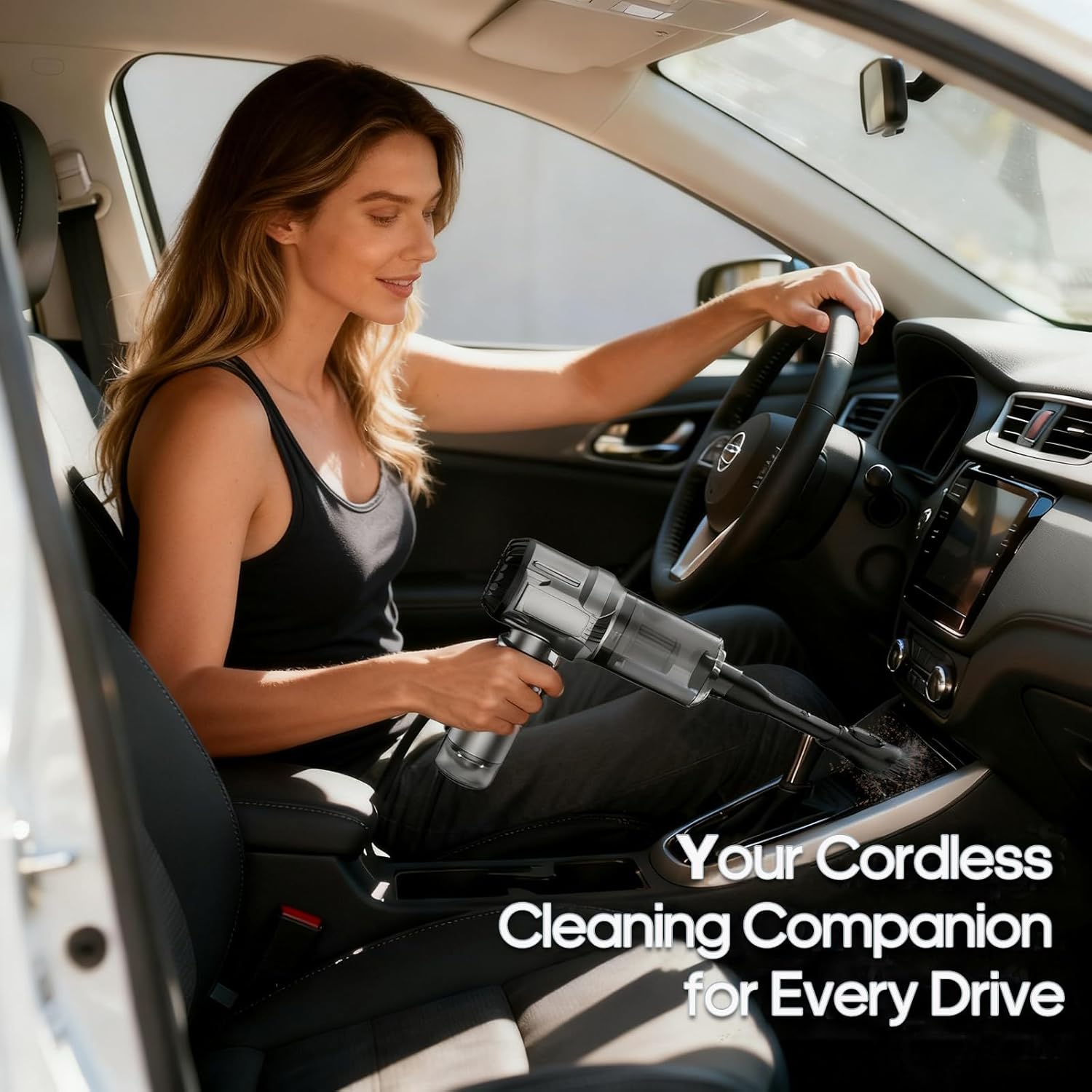 

Handheld Mini Car Vacuum 9000Pa, 120W with LED Light & Multi-Nozzles, V01Pro Gray United States