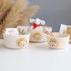 Small Woven Baskets for Organizing Rope Storage Basket Cute Cotton Basket Nursery Gift Dogs Toy Storage Bins for Toy