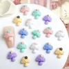 Heißer Verkauf Neues Macaron Leuchtender Pilz Harz Kleine Blume Nagelkunst Zubehör 3D Haarspange DIY Material Dekorationen