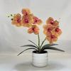 White Flower Pot Artificial Orchid Bonsai Multi-Bloom Artificial Faux Plants  Home Decor