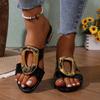 Small Cool Flip-flops Women's Summer Niche High-end Shoes Retro Shoes Elegant Toe Flip-flops
