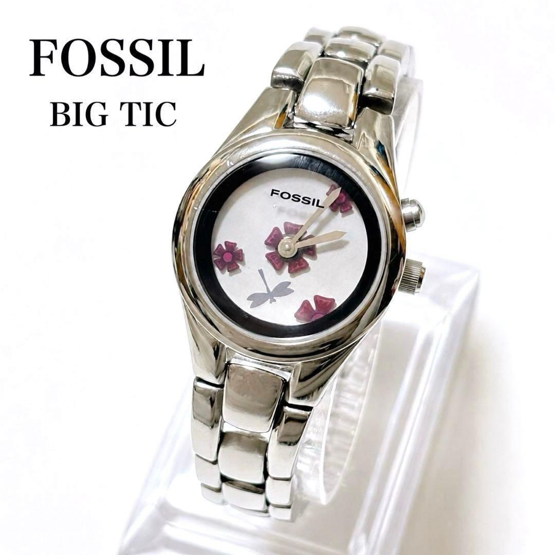 Used FOSSIL Women s Watch Silver Dragonfly Pattern