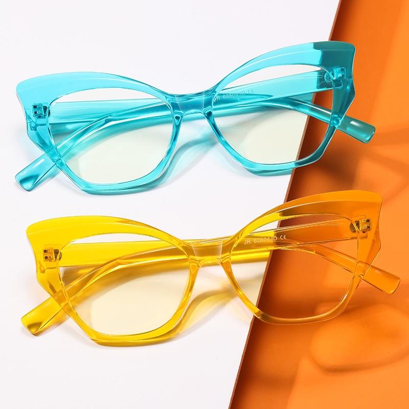 Fashion Blue Light Blocking Ladies Glasses Frame Ultralight Cat-eye Flat Glasses Optical Prescription Glasses Frame Women 62604