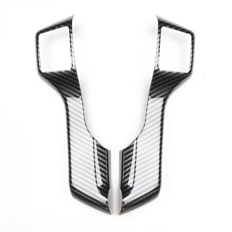 For TOYOTA 4Runner 4 Runner 2010-  CarbonFiber Steering Wheel Trim Direction Control Button Frame Cover Styling Accessories