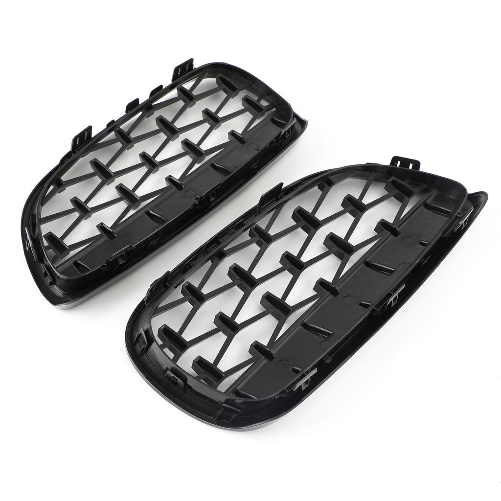 Front Kidney Grille Grill Fit BMW 2007-2010 E92 E93 328i 335i 2DR Meteor Black