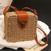 Women Crossbody Bags Fashion Woven Ladies Handbags Casual Holiday Simple Handmade Adjustable Straps Rattan Beach Bag