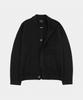 LETTERCOMO Signature Hidden Wool Knit Jacket Black