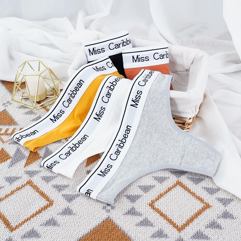 Women Seamless Cotton Thongs Comfortable Panties G-string Low Waist Underwear