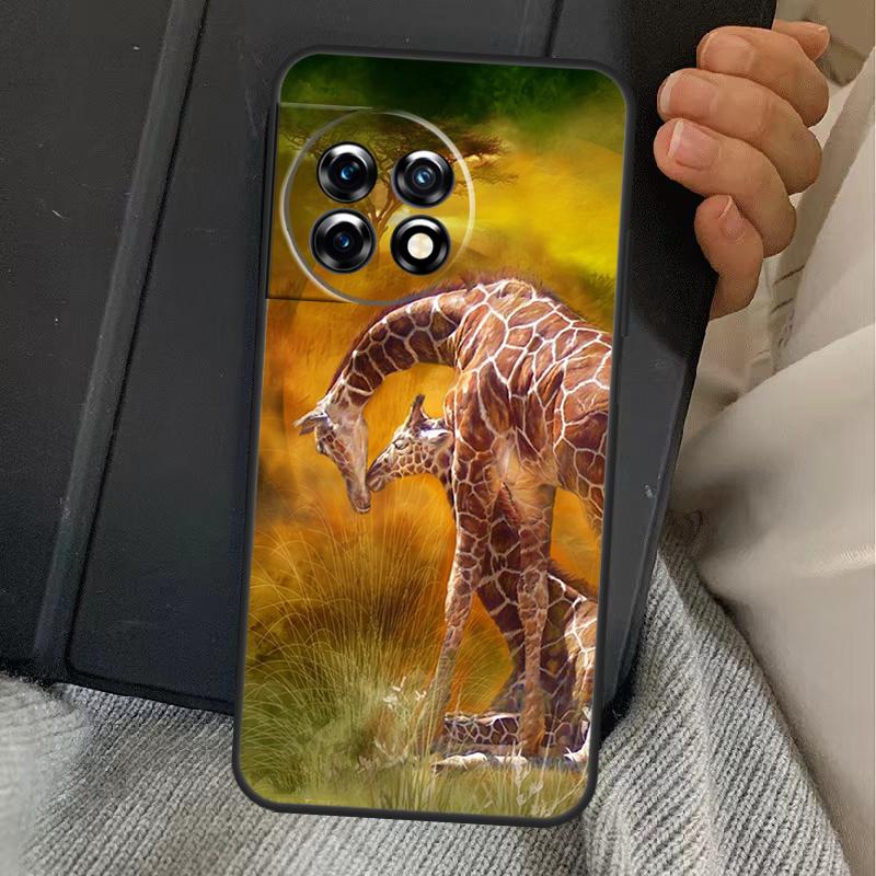 

Cute Cartoon Giraffe Case For OnePlus 15 13T 13 12 11 13R 12R 10R 10T 8T OnePlus Nord 5 CE 3 4 Lite N20 N30 Cover OnePlus Nord CE4