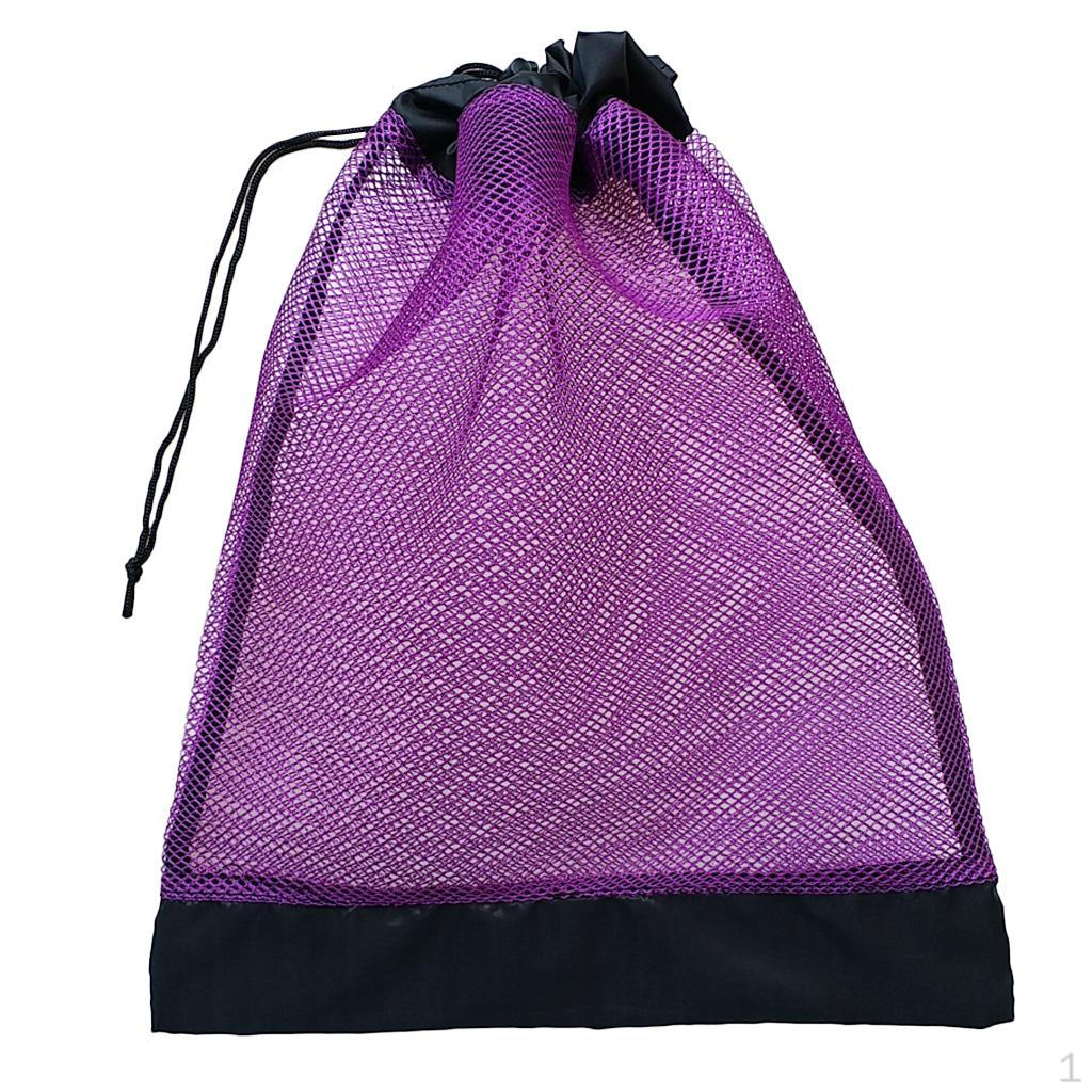 

15.5 x 12.5inch Durable Drawstring Mesh Bag Storage Pouch for SCUBA Snorkeling Diving Gear Flippers фіолетовий