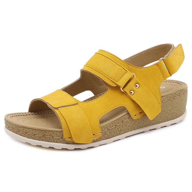 Fashion GKTINOO 2025 New Women Sandals Platform Leather Ladies Sandals Comfortable Flat Sandals Open Toe Beach Shoes Woman Footwear
