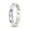 Trendy Starry Sky Diamond Inlaid Couple Rings for Men and Women