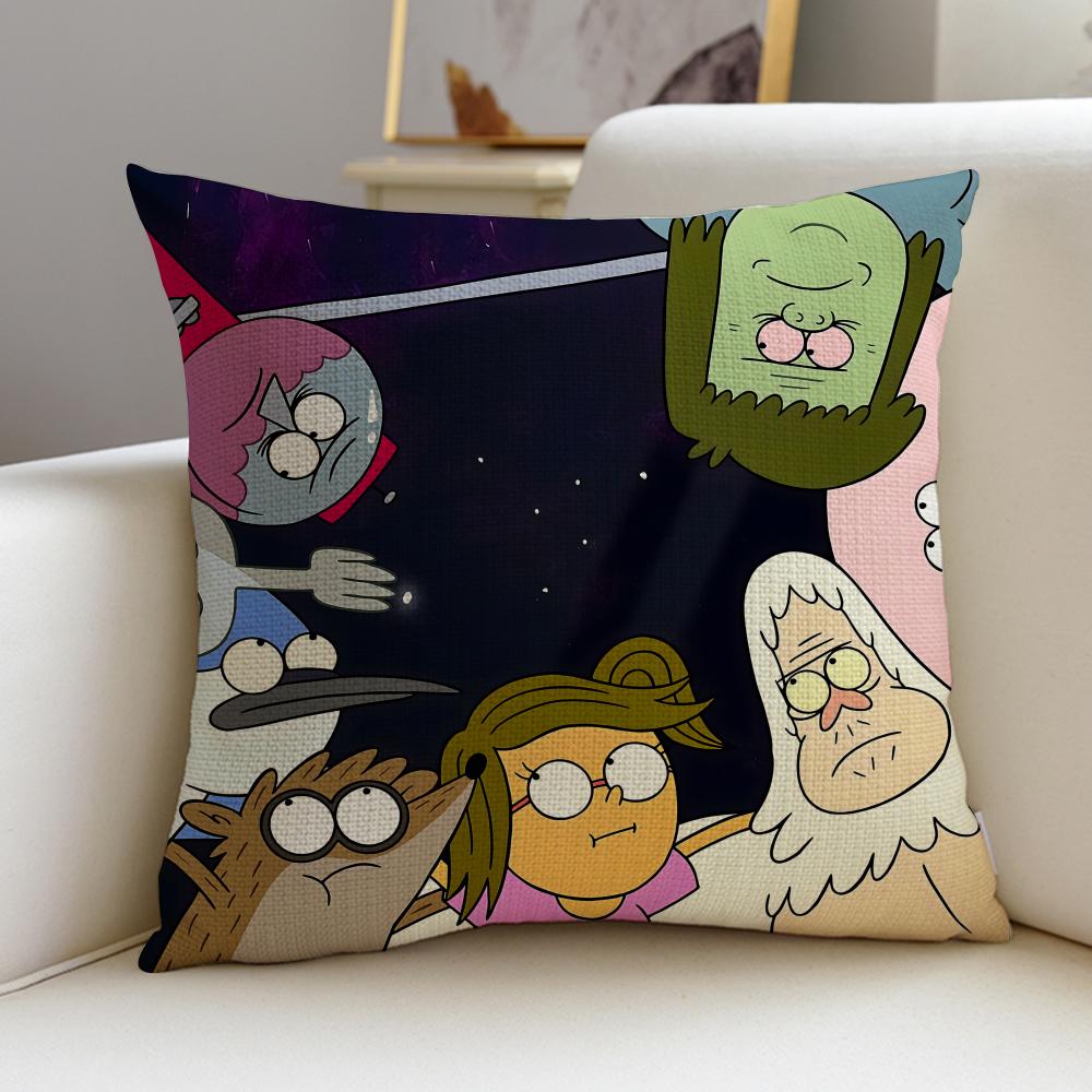 LaidBack RRegular ShowS Cushion Cover Breathable and skinfriendly linen pillowcase square removable and washable cushion