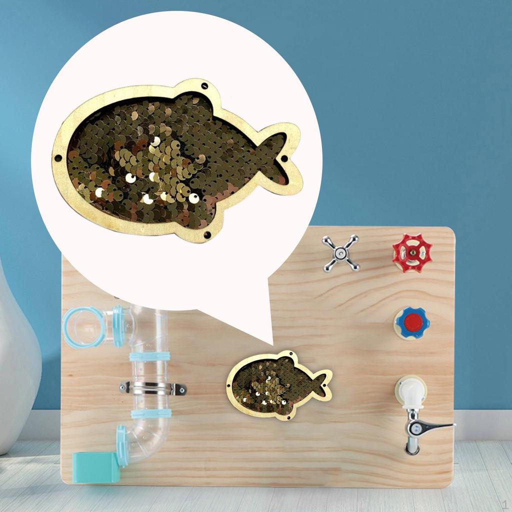 Busy Board Sequins DIY Material Practical Skill Montessori Toy for Kids Boys and Girls