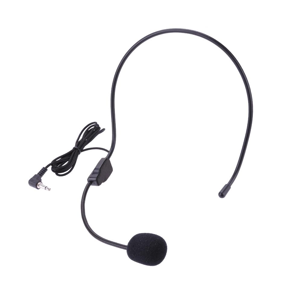 3.5mm Plug Guide Lecture Speech Headset Mic Head-mounted Portable Guide Lecture Speech Microphone Over Head for Teaching Meeting