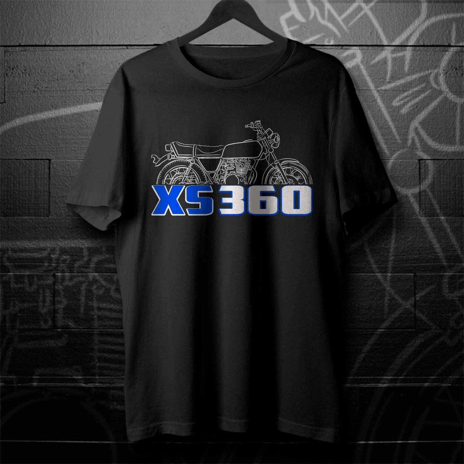 Black men s and women s T-shirt For Yamaha XS360 & XS400 1975-1984- Motorcycle S