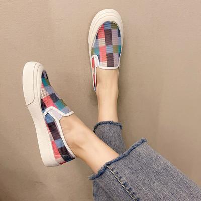 Pantofi de Damă la Modă Loafere cu Vârf Rotund Pânză Slip-On Încălțăminte Femei Elegant Și Preț Mic 2024 Nou Rutină Zilnică Modă Y2k Cu