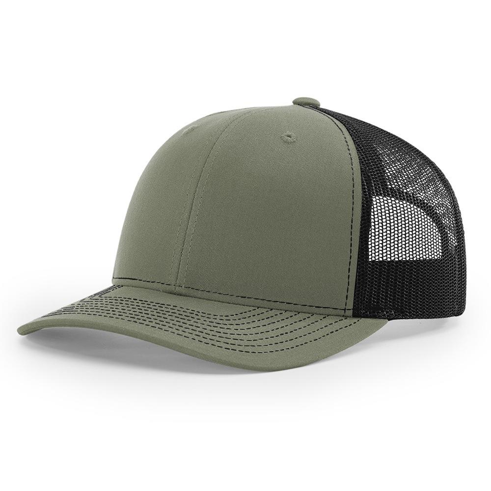 Custom 3D Embroidery Logo Baseball Dad Cap Richardson 112 Trucker Hat with Mesh Cap & Leather Patch Common Fabric Feature