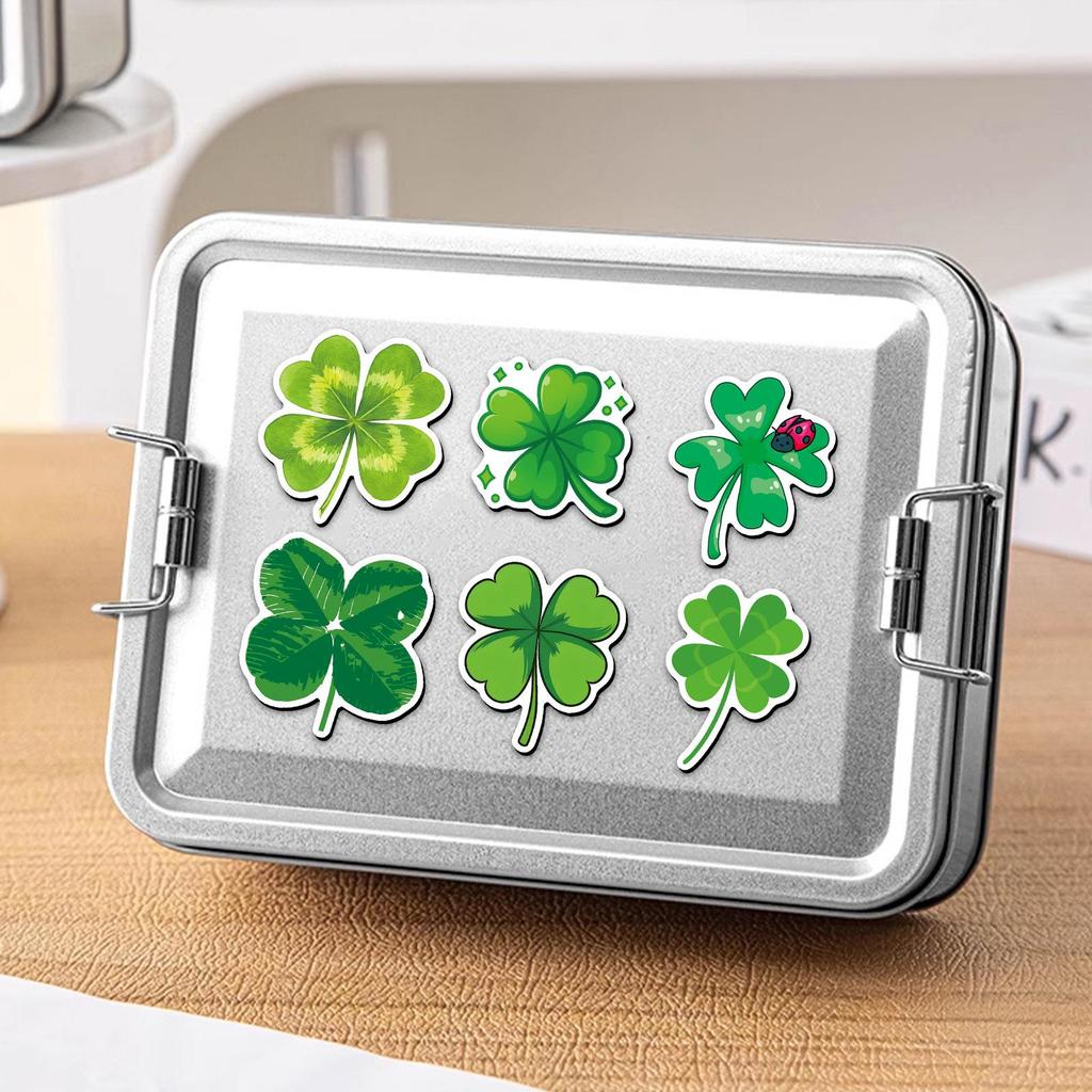 20 Four-Leaf Clover Cartoon Magnetic Fridge Stickers - Set of 20 Decorative Magnets